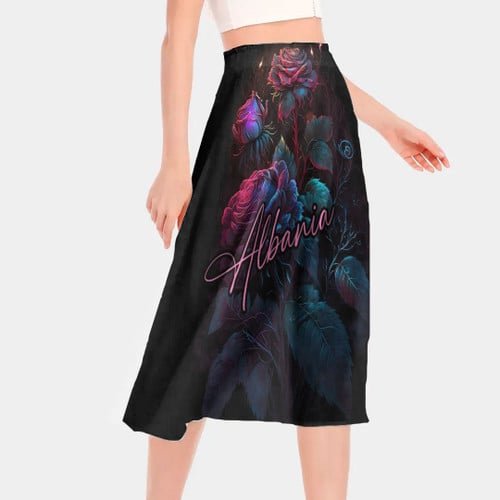 Albania Ladies Skirt - Dark Secret Roses (Personalized Custom) A7