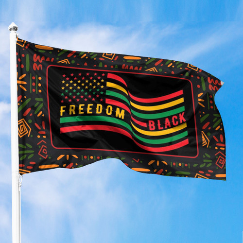 Juneteenth Premium Flag - Freedom Black A7