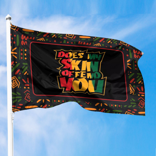Juneteenth Premium Flag - Does My Skin Offend You A7