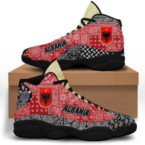1sttheworld Shoes - Albania Sneakers J.D. 13 Paisley Bandana Special Style A7