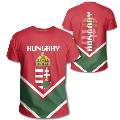 Hungary Coat Of Arms T - Shirt Lucian Style J5W
