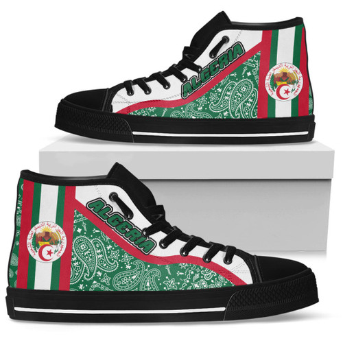 1sttheworld Shoes - Algeria Green Version High Top Shoes Paisley Bandana Special Style A7