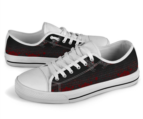 Vikings Low Top Shoe - Odin's Ravens Tattoo Style Blood A27