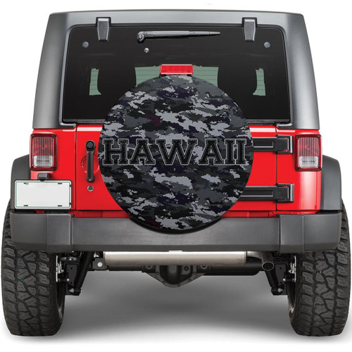 Hawaii Spare Tire Covers - Special Dark Camouflage - Not Dirty A7