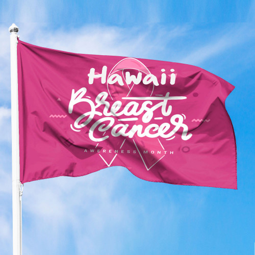 Hawaii Breast Cancer Awareness Month Premium Flag A7