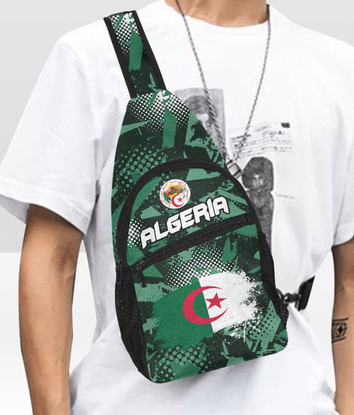 Algeria Green Version Chest Bag - Active Sports Style for All A7