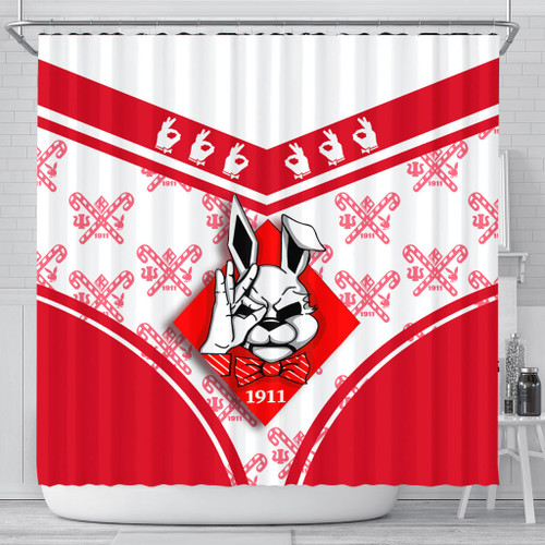 1sttheworld Shower Curtain -  Shower Curtain KAP Nupe Rabbit Stylized A35