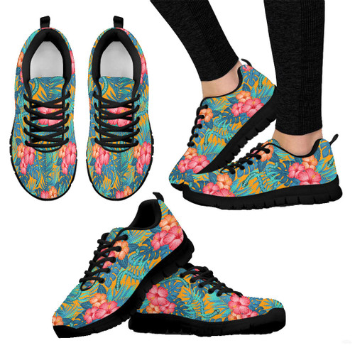 1sttheworld Sneaker - Tropical Hawaiian Pattern With Snakes A31