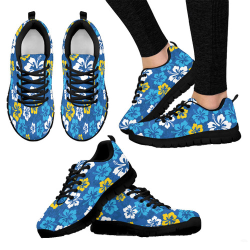 1sttheworld Sneaker - Seamless Repeat Pattern With Hibiscus Flowers  A31