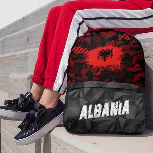 (Custom) Albania Backpack - Polygon Camouflage New Style Backpack - Back to School Gifts for Students A7