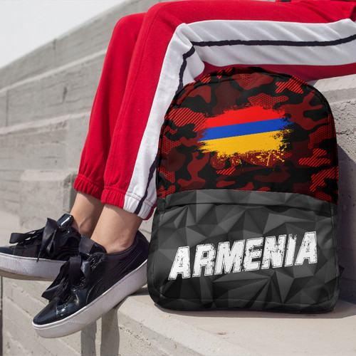 (Custom) Armenia Backpack - Polygon Camouflage New Style Backpack - Back to School Gifts for Students A7