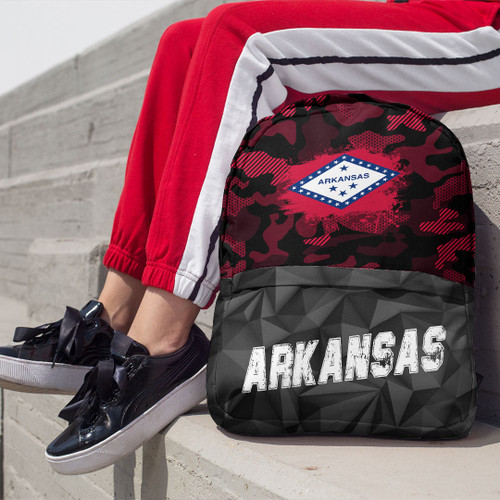 (Custom) Arkansas Backpack - Polygon Camouflage New Style Backpack - Back to School Gifts for Students A7
