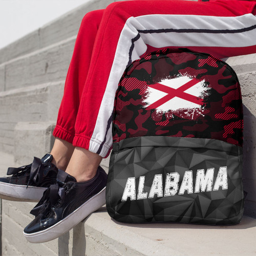 (Custom) Alabama Backpack - Polygon Camouflage New Style Backpack - Back to School Gifts for Students A7