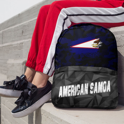 (Custom) American Samoa Backpack - Polygon Camouflage New Style Backpack - Back to School Gifts for Students A7