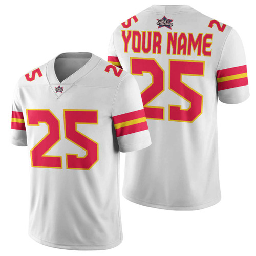 1sttheworld Football Jersey (Personailzed) - Men's White and Red Color All Star Team Football Jersey A35