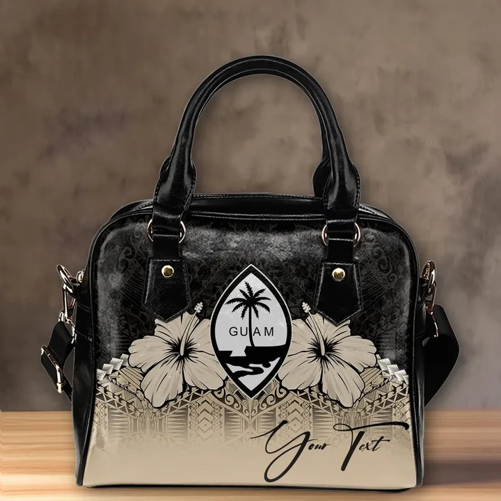 (Custom) Guam Shoulder Handbag Hibiscus Personal Signature | Special Custom Design