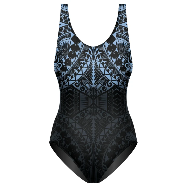 Polynesian One-Piece Swimsuit Pastel A7