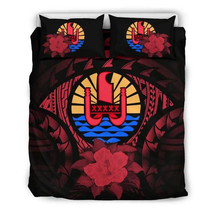 Tahiti Red Hibiscus Bedding Set | Home Decor | Love The World