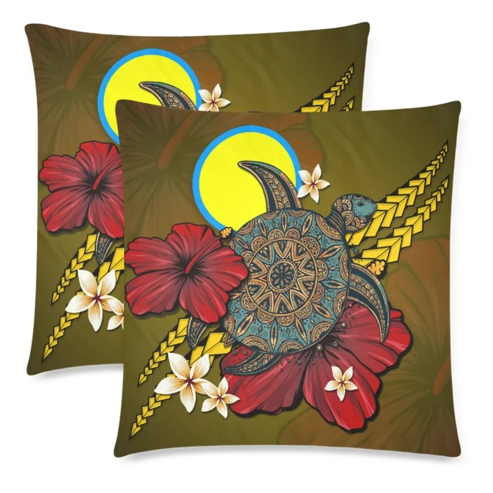 Palau Pillow Cases - Yellow Turtle Tribal A02 | 1sttheworld.com