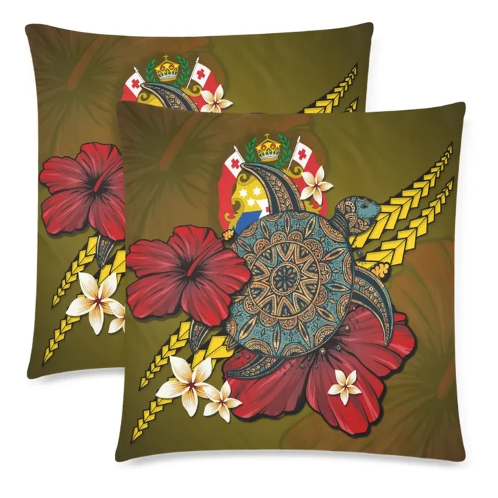 Tonga Pillow Cases - Yellow Turtle Tribal A02 | 1sttheworld.com