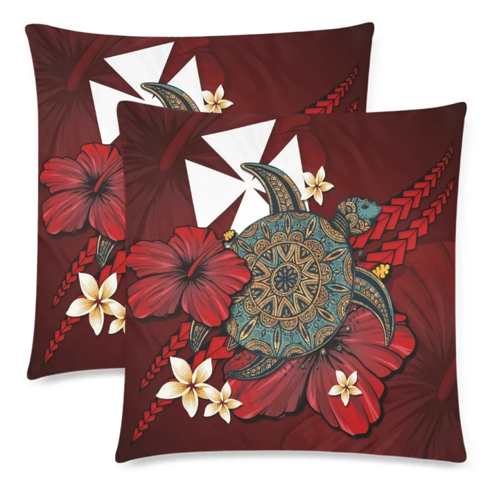 Wallis And Futuna Pillow Cases - Red Turtle Tribal A02 | 1sttheworld.com
