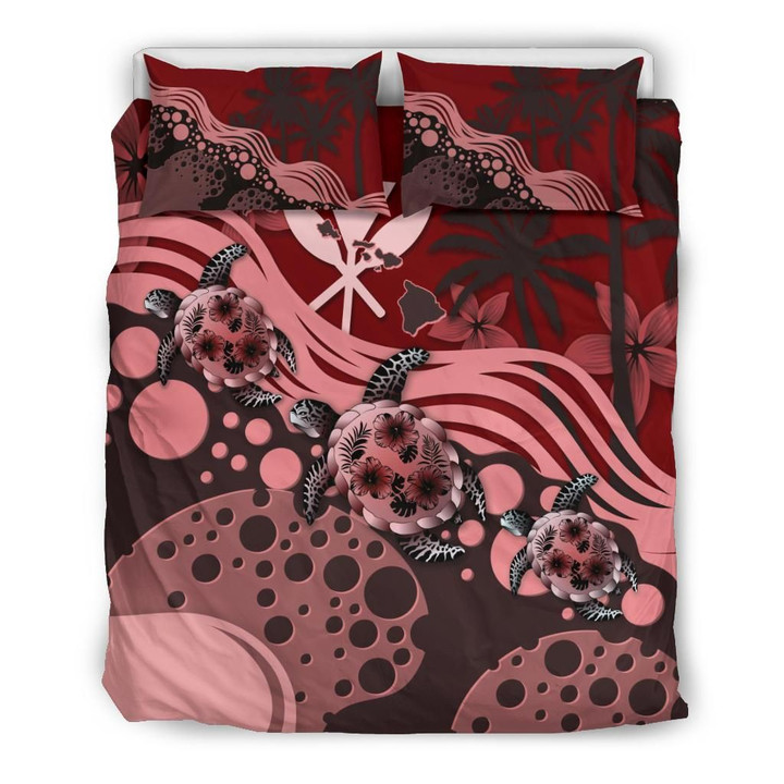 Hawaii Bedding Set - Red Turtle Hibiscus | Love The World