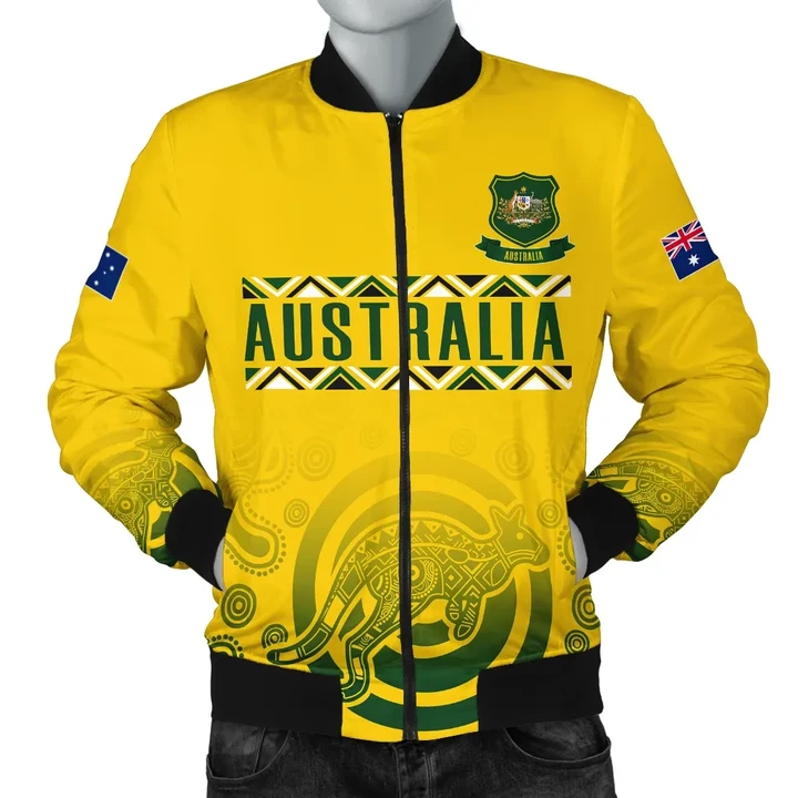 1sttheworld Australia Bomber Jacket, Australia Sport Rugby Indigenous Aboriginal Men A10