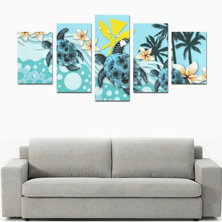 Hawaii Canvas Print Turtle Hibiscus | Home Decor | Home Set