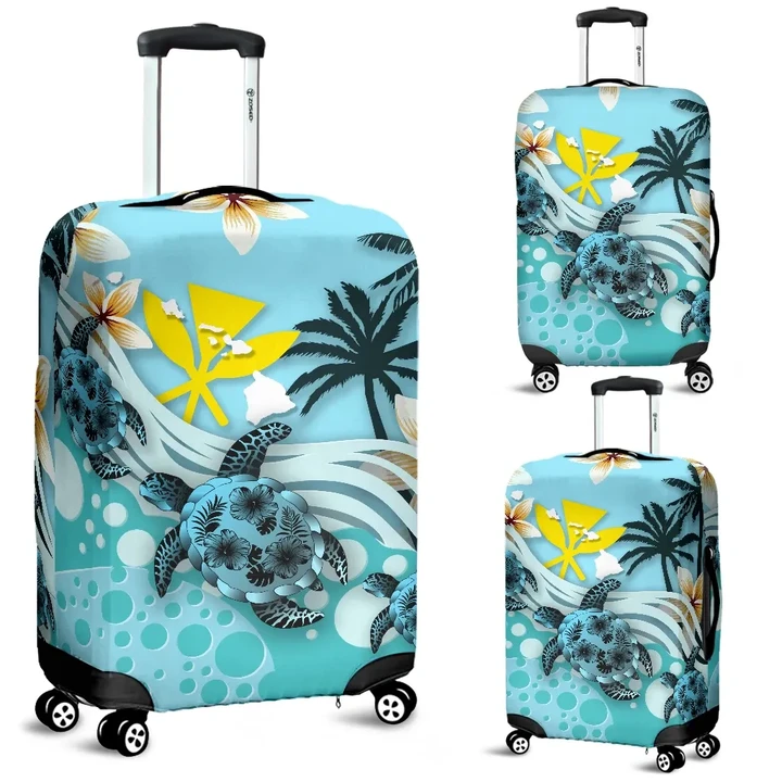 Hawaii Luggage Covers - Blue Turtle Hibiscus | Love The World