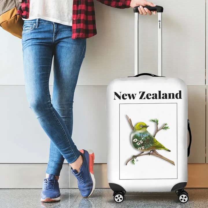 New Zealand Silver Eye Luggage Cover K4 | Love The World