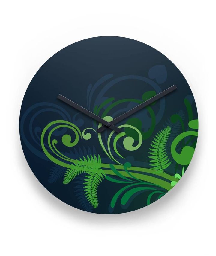 Special Edition of New Zealand Fern - Fern 11" Round Wall Clock