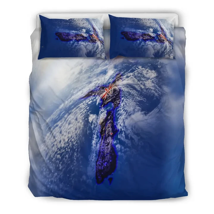 New Zealand Map And Flag Bedding Set K3