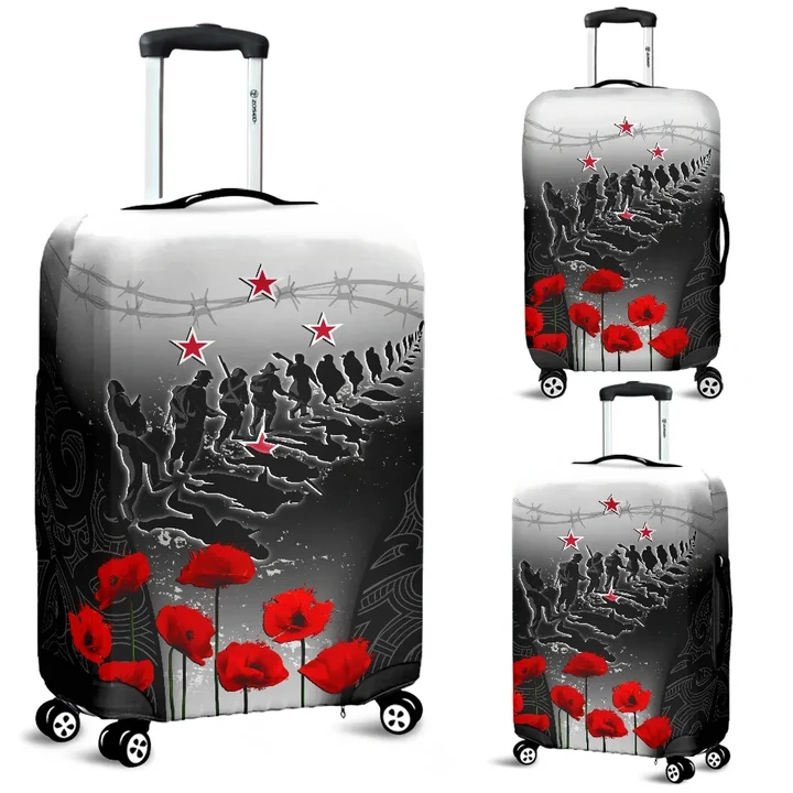 New Zealand Anzac Luggage Covers - Lest We Forget Poppy| 1sttheworld