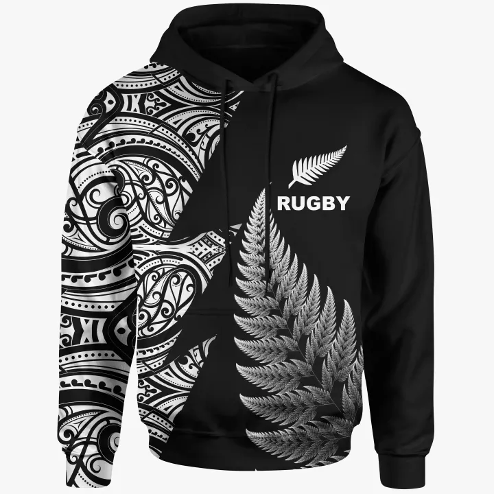New Zealand Rugby Hoodie - Aotearoa Maori Style - BN39