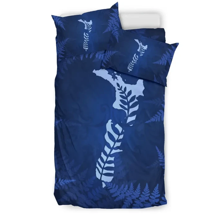 New Zealand Map And Silver Fern Bedding Set H5