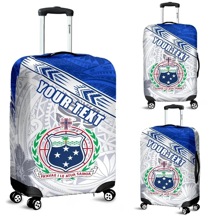 (Custom Personalised) Samoa Rugby Luggage Covers Spirit Manu Samoa White | 1sttheworld