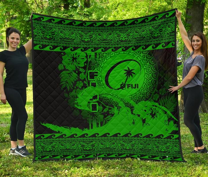 Fiji Quilt Wave Green Design K7