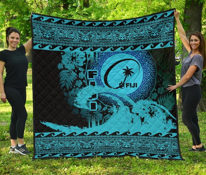 Fiji Quilt Wave Navy Design K7