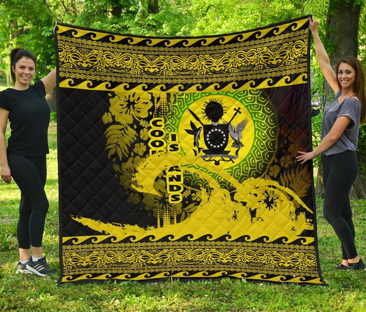 Cook Island Quilt Wave Yellow Design K7