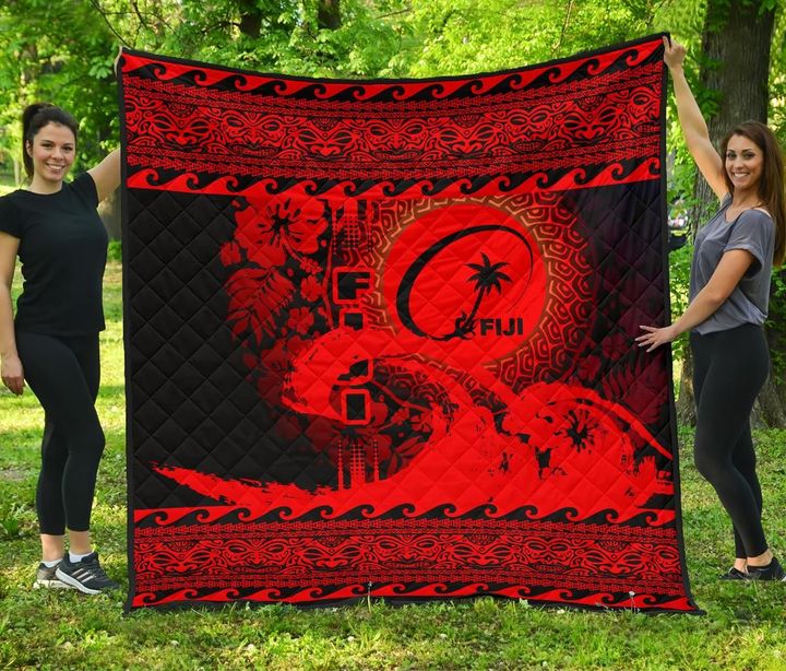 Fiji Quilt Wave Red Design K7