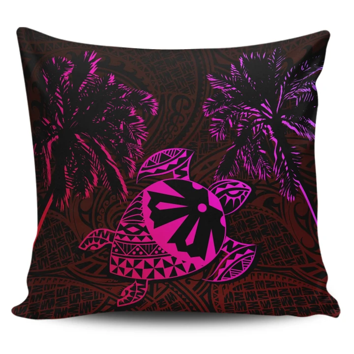 Fiji Islands Tapa Turtle Zipper Pillow Cases - Pink | Home Set | 1sttheworld