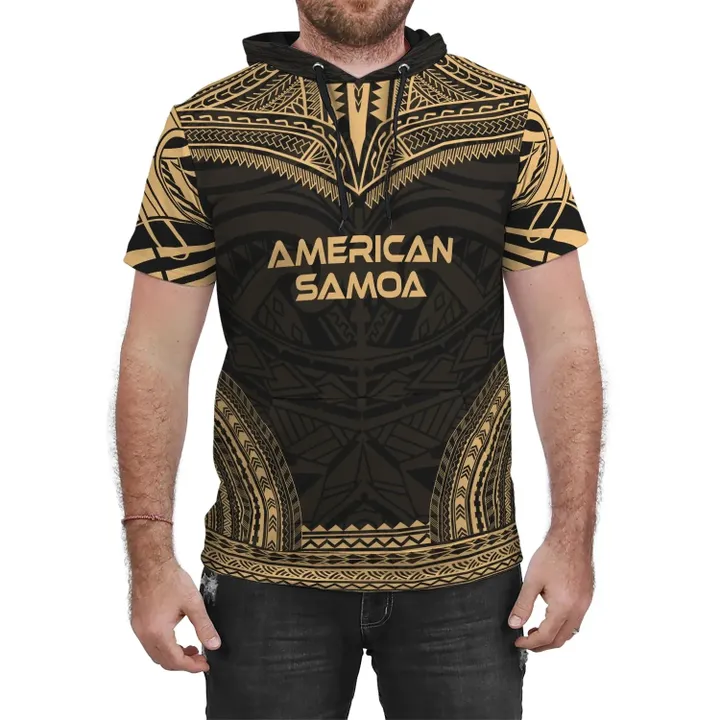 American Samoa Gold Polynesian Chief Hoodie T-Shirt