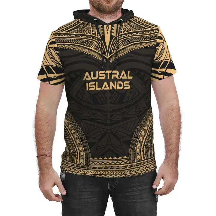Austral Islands Gold Polynesian Chief Hoodie T-Shirt