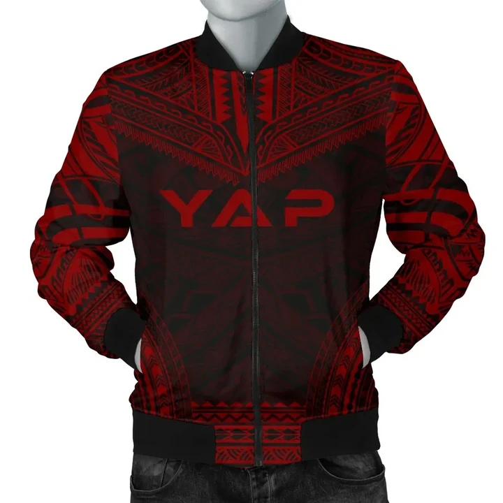 Yap Polynesian Chief Men's Bomber Jacket - Red Version