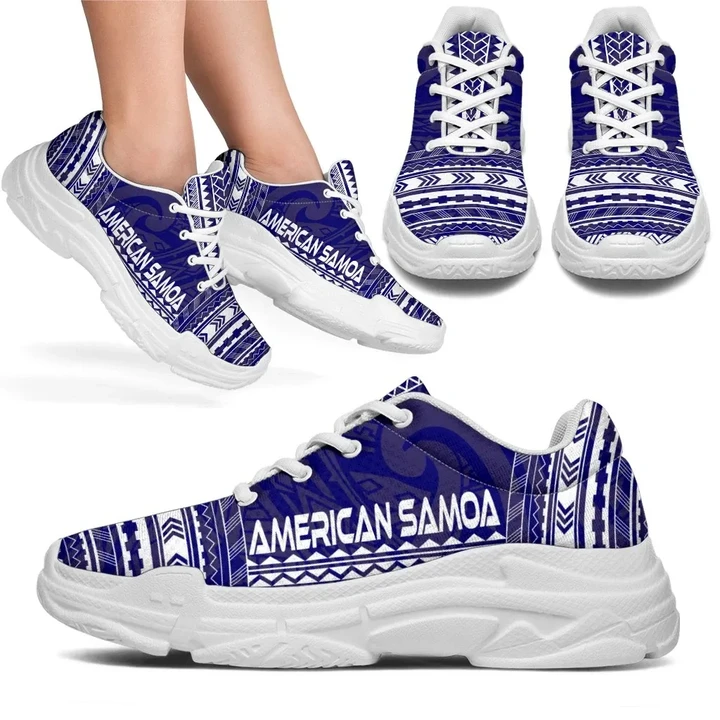 American Samoa Chunky Sneakers - Polynesian Chief Flag Version