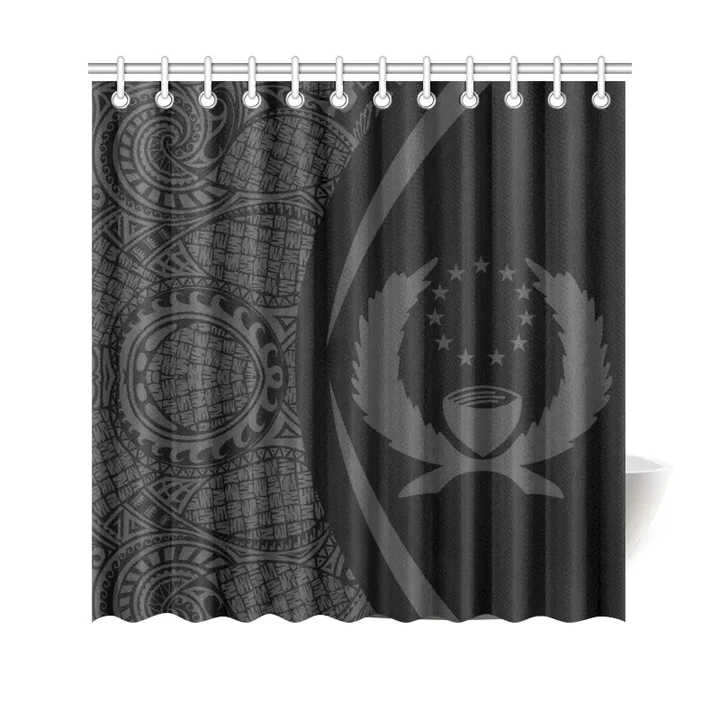 Pohnpei Micronesian Shower Curtain - Circle Style