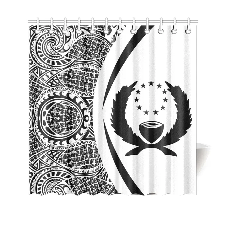 Pohnpei Micronesian Shower Curtain - Circle Style