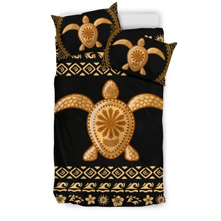 Hawaii Bedding Set, Turtle Tribal Duvet Cover And Pillow Case H1