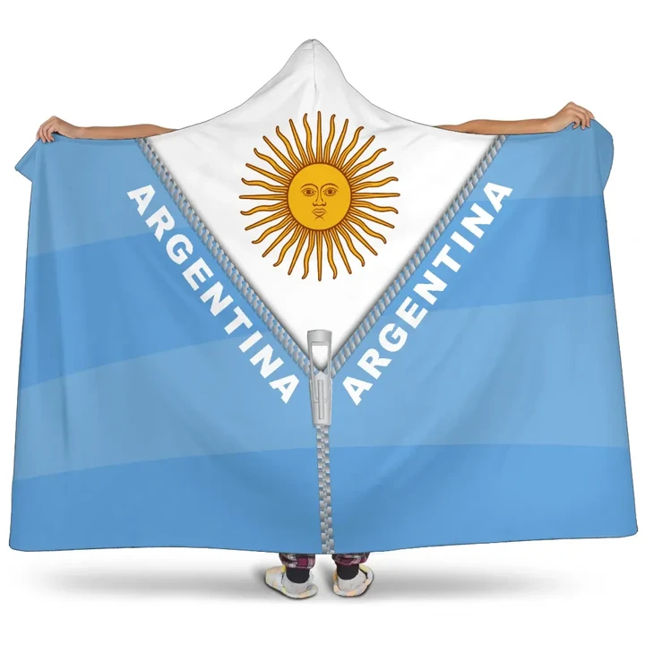 Argentina Hooded Blanket With Straight Zipper Style K5