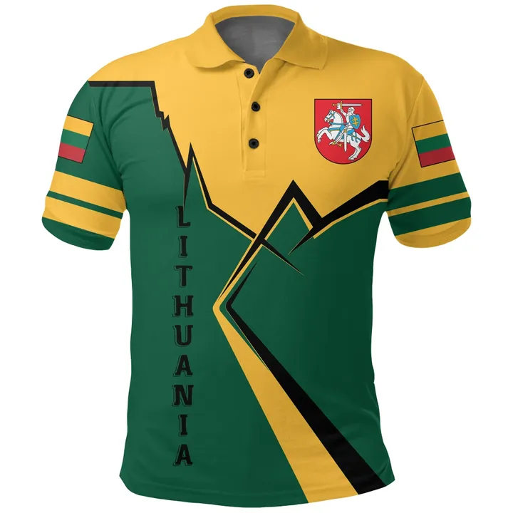 Lithuania Polo Shirt Lightning A02